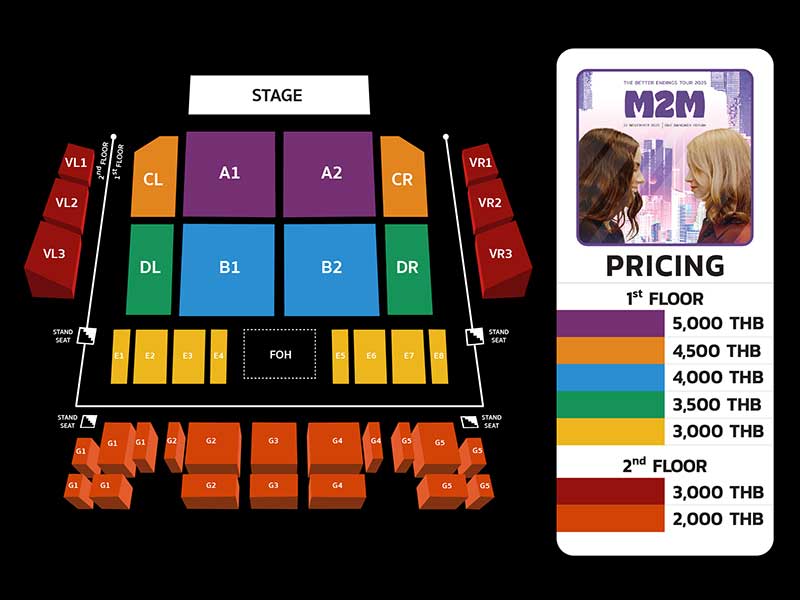 ผังที่นั่งคอนเสิร์ต M2M 2025